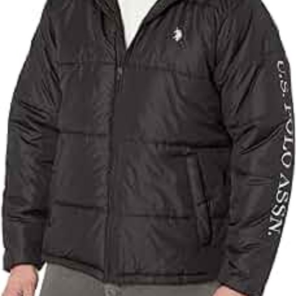 U.S. Polo Assn. Mens Hooded Thick Puffer Jacket  Black Sz XL - Picture 10 of 10